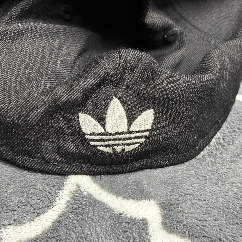 Adidas Brooklyn Nets NBA Fitted Hat 7 3/8 Black Wool Flat Brim Baseball Cap Mens